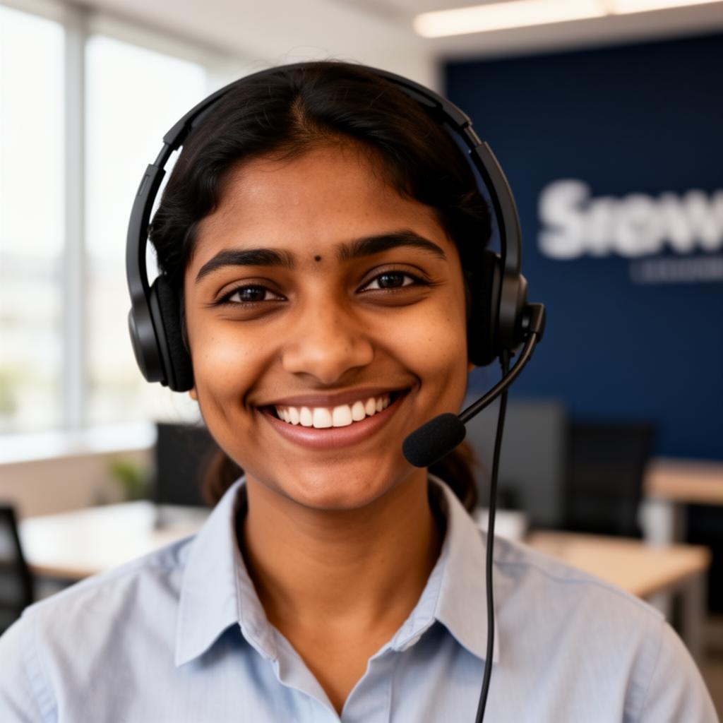 VentureIQ India customer support specialist on a headset